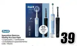 MediaWorld ORAL B Spazzolino Elettrico Vitality Pro Duo Pack offerta