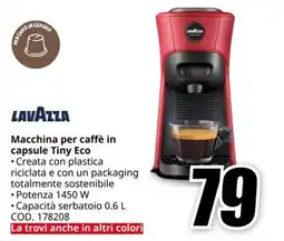 MediaWorld LAVAZZA Macchina per caffè in capsule Tiny Eco offerta