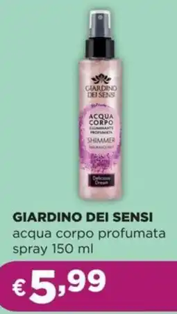 La Saponeria GIARDINO DEI SENSI acqua corpo profumata spray offerta