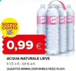 Tigre Acqua naturale lieve offerta