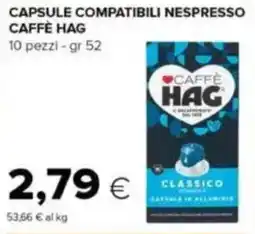 Tigre Capsule compatibili nespresso caffè hag offerta