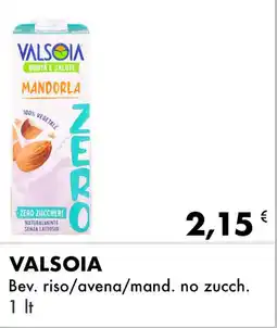 Iper Tosano VALSOIA Bev. riso/avena/mand. no zucch. offerta