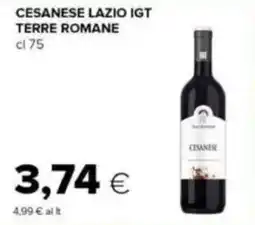 Tigre Cesanese lazio igt terre romane offerta
