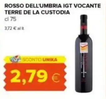 Tigre Rosso dell'umbria igt vocante terre de la custodia offerta