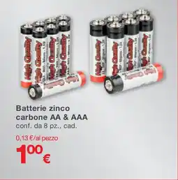KiK Batterie zinco carbone AA & AAA offerta