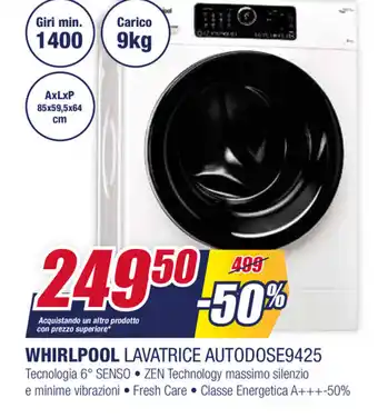 Trony Whirlpool Lavatrice Autodose9425 offerta
