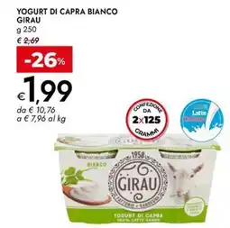 Bennet Yogurt di capra bianco GIRAU offerta