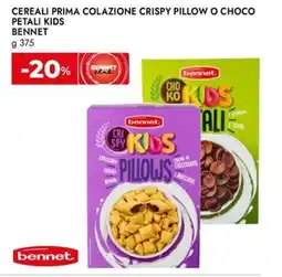 Bennet Cereali prima colazione crispy pillow o choco petali kids BENNET offerta