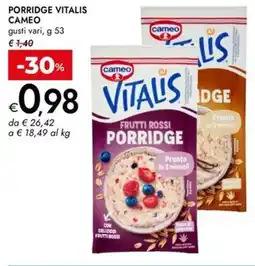 Bennet Porridge vitalis CAMEO offerta