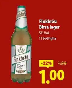 Lidl Finkbräu Birra lager offerta