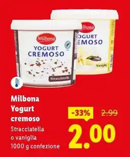 Lidl Milbona Yogurt cremoso offerta