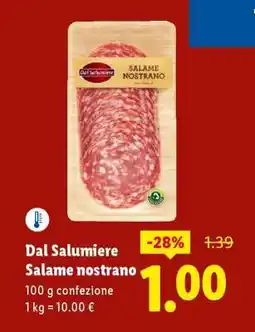 Lidl Dal Salumiere Salame nostrano offerta