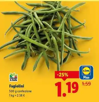 Lidl Fagiolini offerta