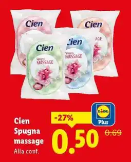 Lidl Cien Spugna Massage offerta