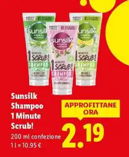 Lidl Sunsilk Shampoo 1 Minute Scrub offerta