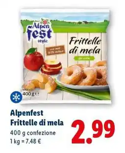 Lidl Alpenfest Frittelle di mela offerta