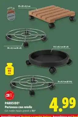 Lidl PARKSIDE Portavaso con rotelle offerta