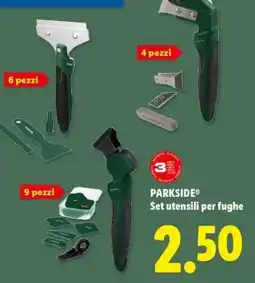 Lidl PARKSIDE Set utensili per fughe offerta