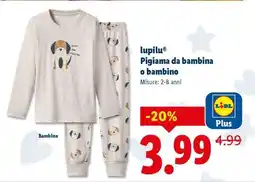 Lidl lupilu Pigiama da bambina o bambino offerta