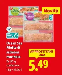 Lidl Ocean Sea Filetto di salmone marinato offerta