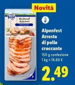 Lidl Alpenfest Arrosto di pollo croccante offerta