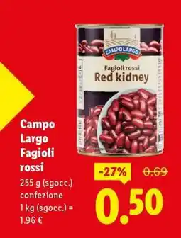 Lidl Campo Largo Fagioli rossi offerta