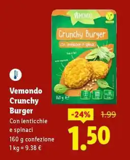 Lidl Vemondo Crunchy Burger offerta