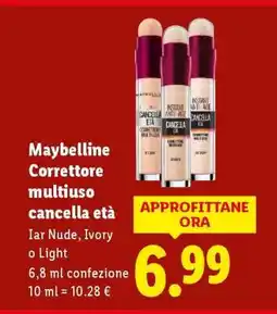 Lidl Maybelline Correttore multiuso cancella età offerta