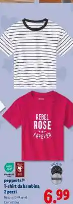Lidl Pepperts! T-shirt da bambina, 2 pezzi offerta