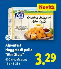 Lidl Alpenfest Nuggets di pollo Alm Style offerta