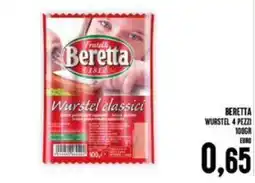 Iper Pellicano Beretta wurstel 4 pezzi offerta