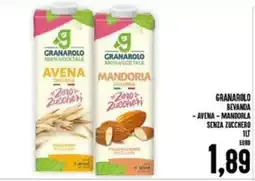 Iper Pellicano Granarolo bevanda - avena - mandorla senza zucchero offerta