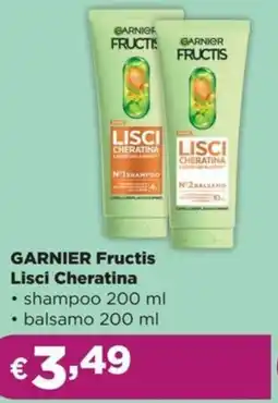 La Saponeria GARNIER Fructis Lisci Cheratina offerta