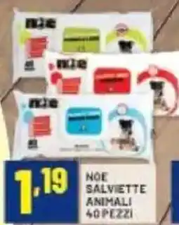 Risparmio Casa Noe salviette animali 40pezzi offerta