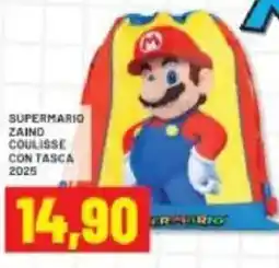 Risparmio Casa Super mario zaino coulisse con tasca 2025 offerta