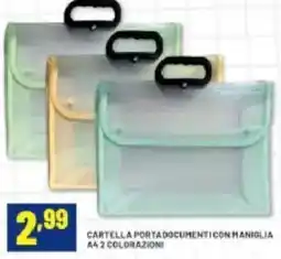 Risparmio Casa Cartella portadocumenticon maniglia A4 2 colorazioni offerta