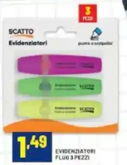 Risparmio Casa Evidenziatori fluo 3 pezzi offerta