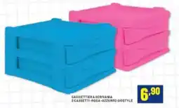 Risparmio Casa Cassiettiera scrivania 2 cassetti-rosa azzurro GIOSTYLE offerta