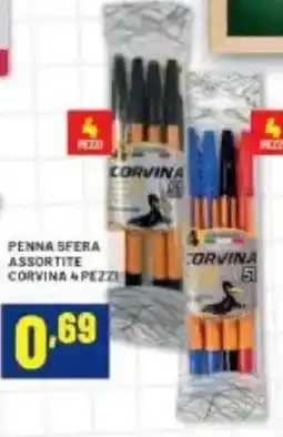 Risparmio Casa Penna sfera assortite corvina 4 pezzi offerta