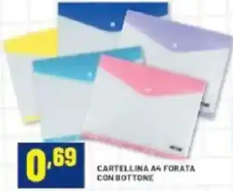 Risparmio Casa Cartellina a4 forata con bottone offerta