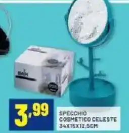 Risparmio Casa Specchio cosmetico celeste 34x15x12.5cm offerta