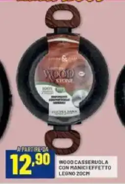 Risparmio Casa Wood casseruola con manici effetto legno 20cm offerta