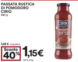 Coop Passata rustica di pomodoro CIRIO offerta