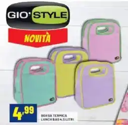 Risparmio Casa Borsa termica lunch bag GIO'STYLE offerta