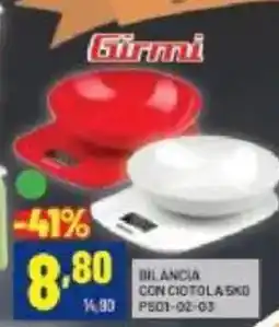 Risparmio Casa Girmi Bilancia con ciotola offerta