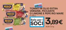 Coop Tonno in olio extra vergine, piccante o limone e pepe RIO MARE offerta