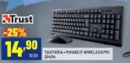 Risparmio Casa Trust tastiera+mouse it wireless pri offerta