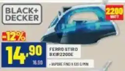 Risparmio Casa BLACK+ DECKER Ferro stiro BXIR2200E offerta