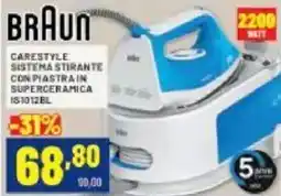 Risparmio Casa Braun carestyle sistema stirante con piastrain superceramica offerta