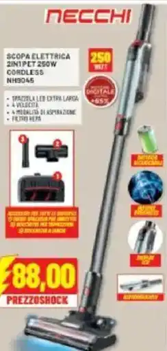 Risparmio Casa NECCHI Scopa Elettrica Cordless offerta